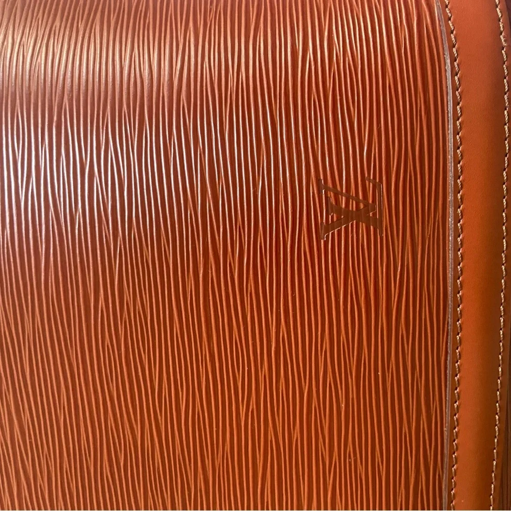 100% Louis Vuitton Kenyan Fawn (Brown) Epi Leather Lussac - Picture 3 of 14